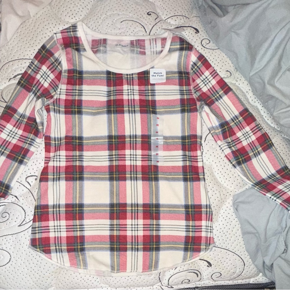 *BRAND NEW* Old Navy Red Plaid Matching Long Sleeve Pajama Top & Pants